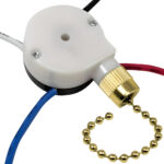 Zing Ear ZE-208S1 4 wire 3 speed fan control switch - brass