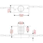 Zing Ear ZE-256 lamp dimmer switch - dimensions