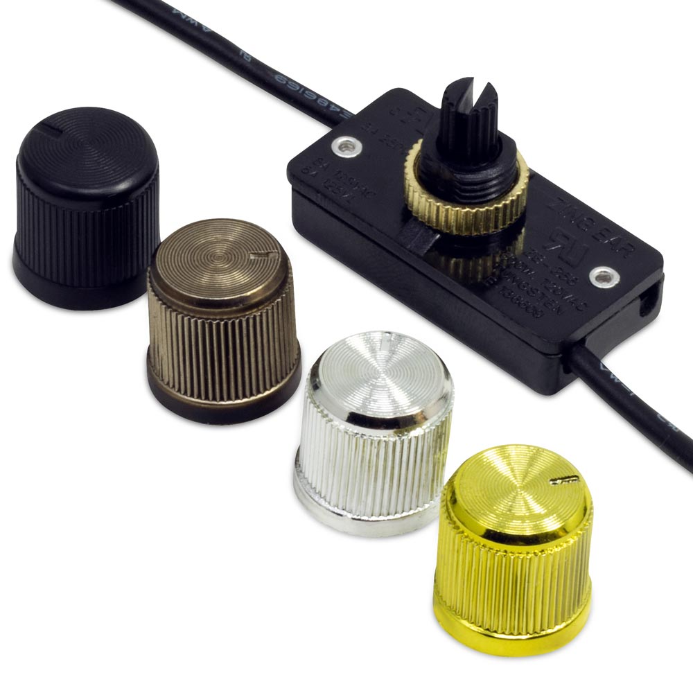 Zing Ear ZE-256 Inline Lamp Rotary Dimmer Switch 500W