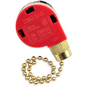 Zing Ear ZE-268S1 3 speed 4 wires fan control switch - brass