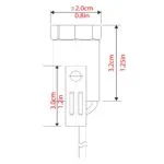 Zing Ear ZE-301C lamp holder - Dimensions